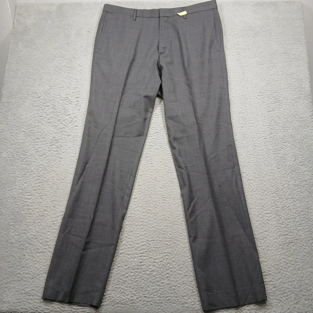 Banana Republic Men's Wool Dress Pants‎ 36x36 Gray Modern Slim Fit